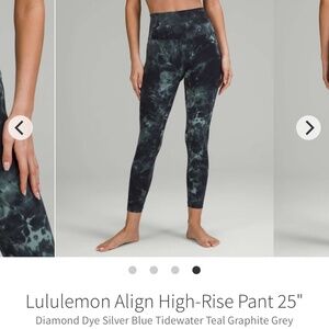 Lululemon align high-rise diamond dye leggings 25”